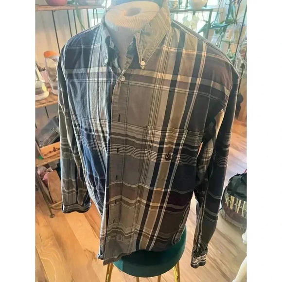 NAUTICA long sleeve plaid button up mens size large - Picture 4 of 6